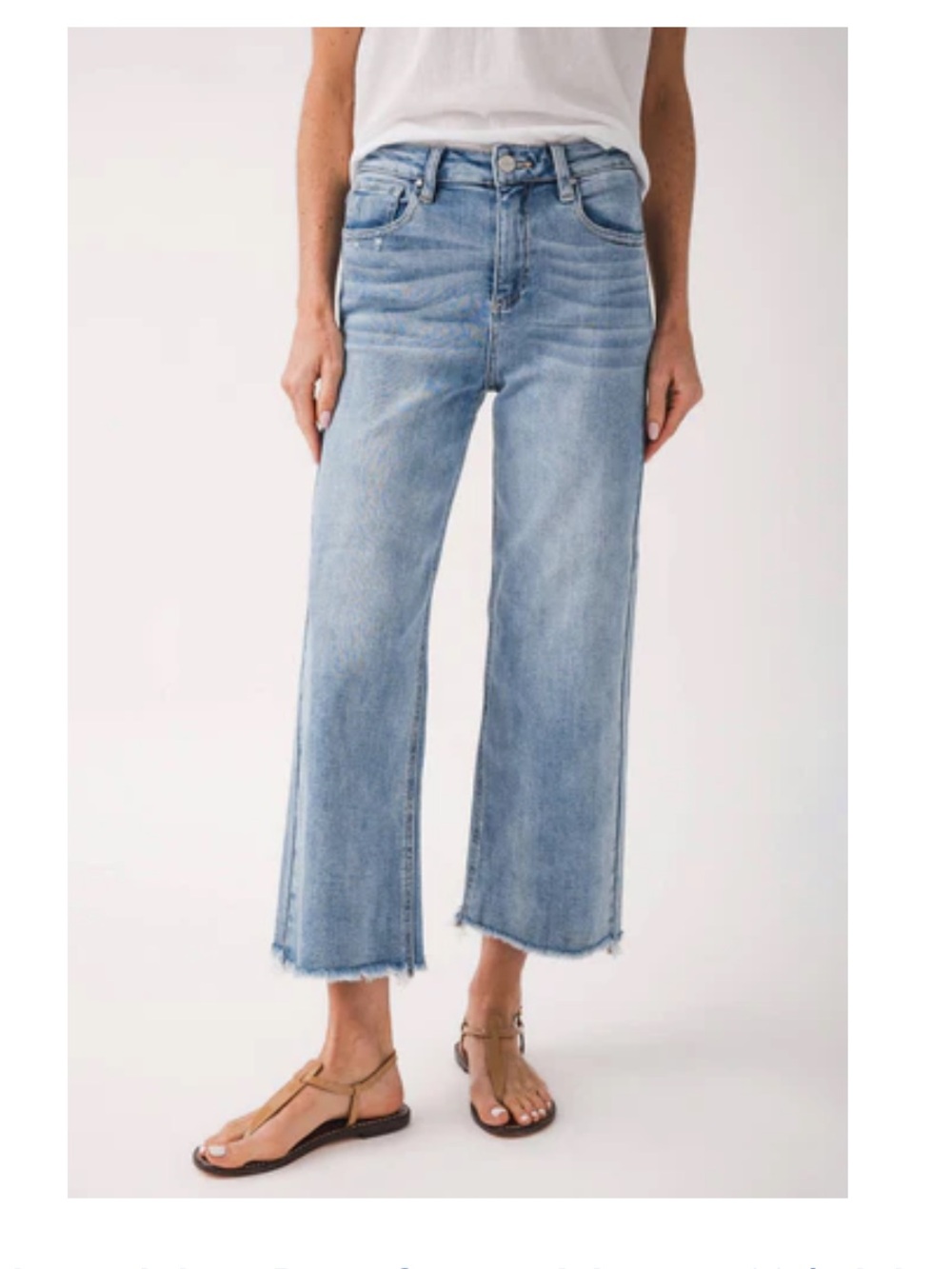Risen Lighter Days Cropped Light Blue Women’s Ankle Jeans - Sz 28/7